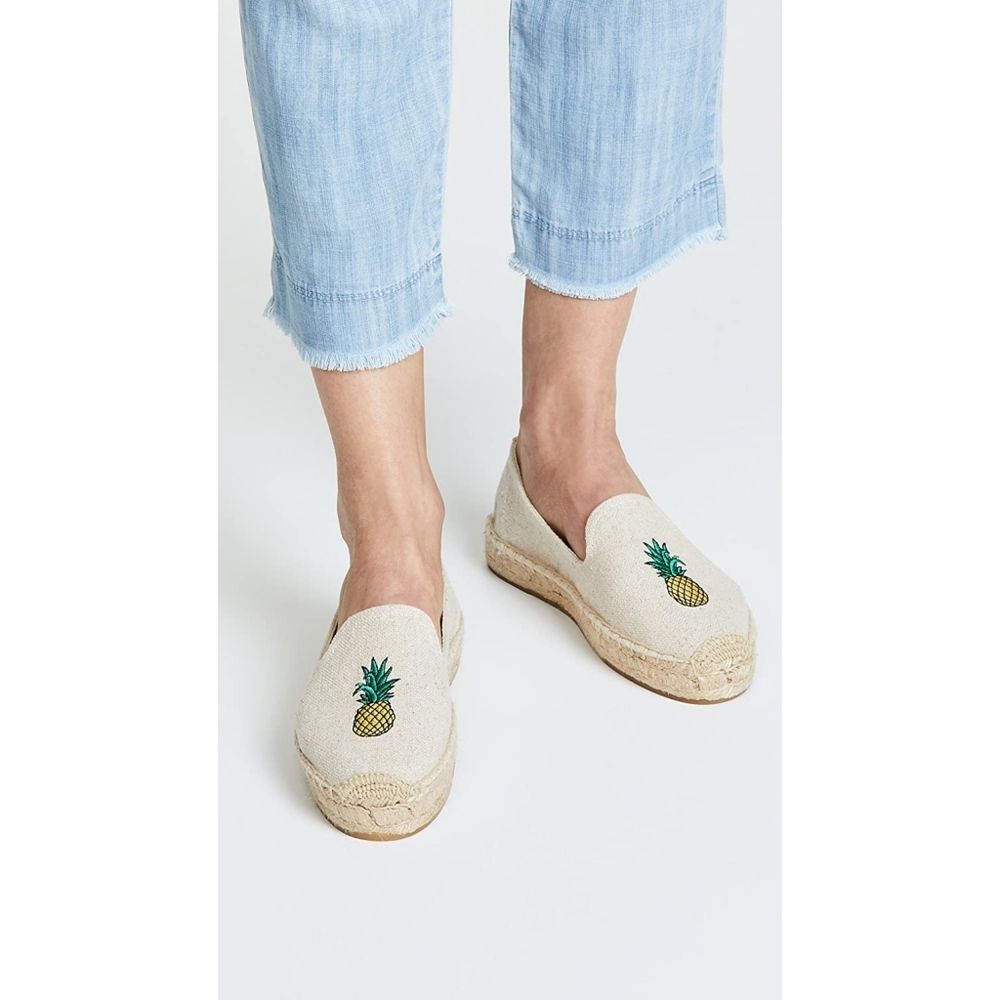 Soludos Pineapple Espadrille Smoking Slippers